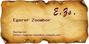 Egerer Zsombor névjegykártya
