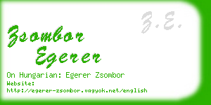 zsombor egerer business card